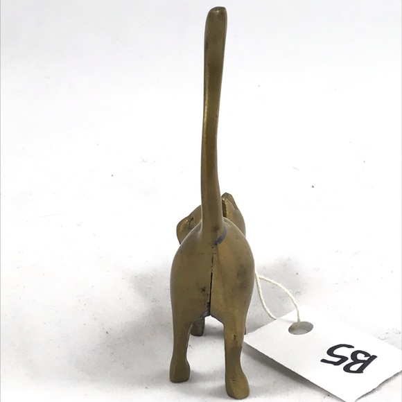 Vintage MidCentury Modern Brass Cat Ring Holder B5 - Picture 8 of 10
